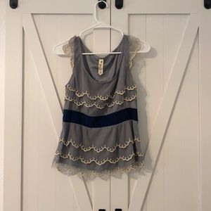 Sleeveless lace top originally purchased from Anthropologie